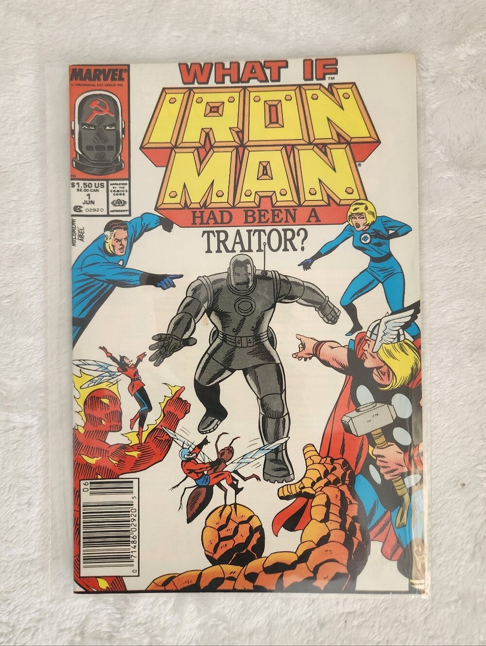 What If? #1 Iron Man Had Been a Traitor Marvel 1988 Newsstand Vintage Comic Book